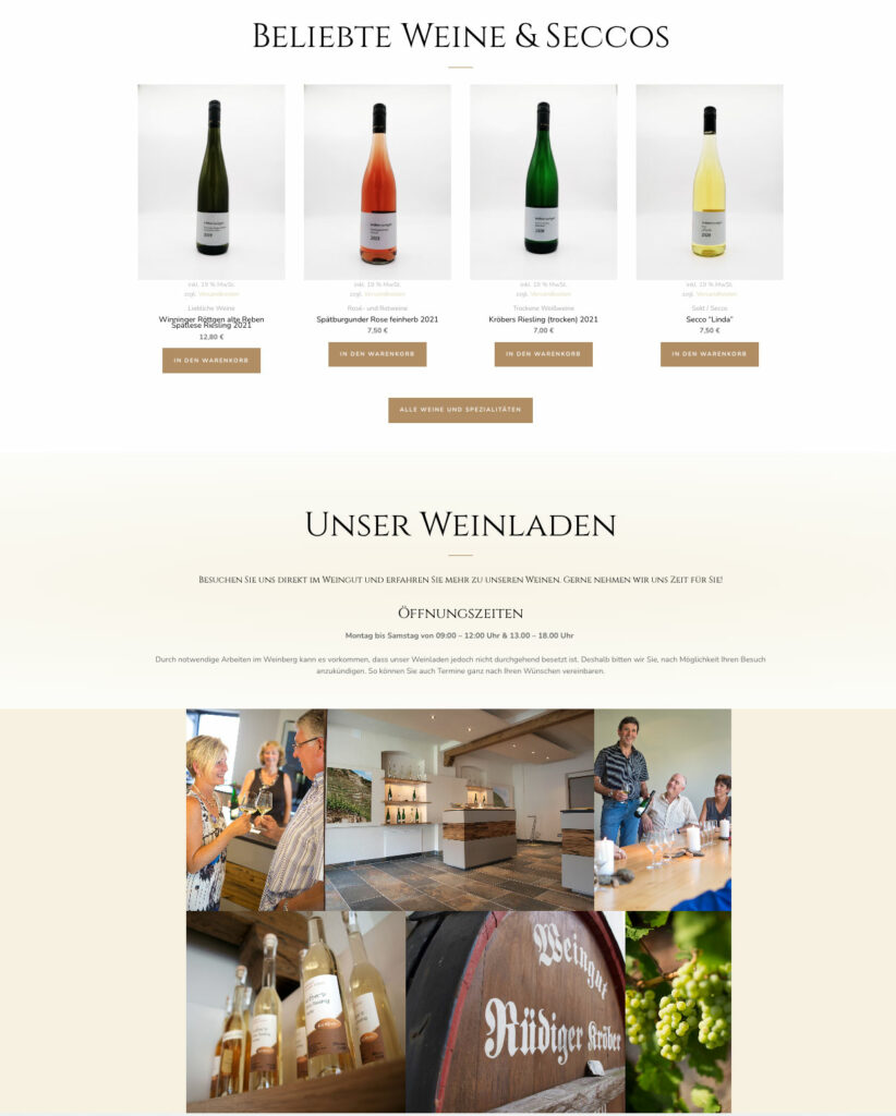 Neue Kröber Weingut Webseite ist online