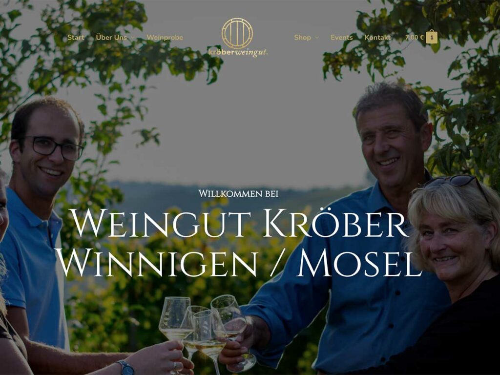 Neue Webseite online Weingut Kröber